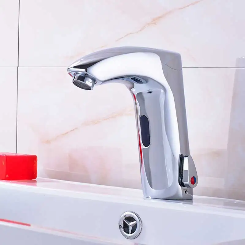 Sense Faucet B Сенсорный кран, автоматический сенсорный кран, смеситель для горячей и холодной воды, хромированный полированный смеситель для раковины, кран для ванной комнаты, смеситель для раковины - Цвет: Sense Faucet B