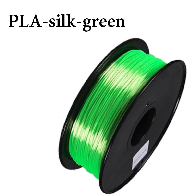 1kg-PLA-silk-green Продукт, тестовая нить для 3d принтера, 1 кг, 1,75 мм, PETG, синяя, 800 г, 1,75 мм, углеродное волокно, 1 кг, 1,75 мм, PLA, как шелковый Цвет - Цвет: 1kg-PLA-silk-green