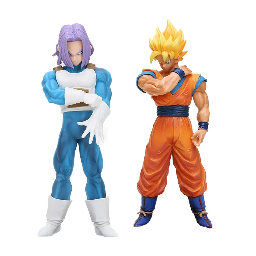 2 шт./лот разрешение солдат будущее метка эркюля сатана Гохан сын Goku vegeta мужские шорты для купания ПВХ фигурку ROS Dragon Ball Z игрушечные лошадки - Цвет: trunks and goku