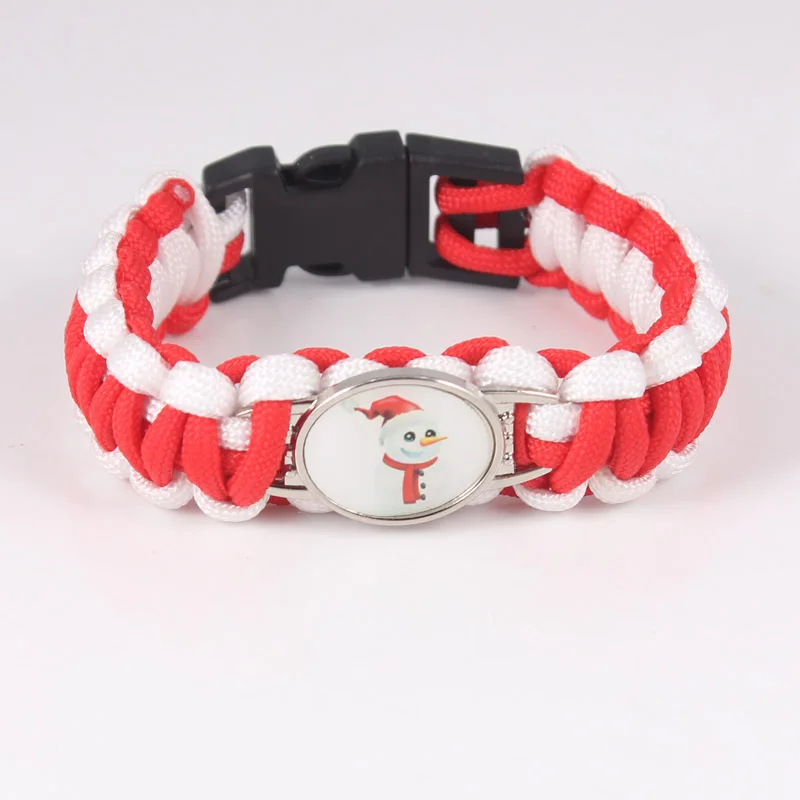 Новый индивидуальный Паракорд браслет с рождественской елкой снеговиком Сантой