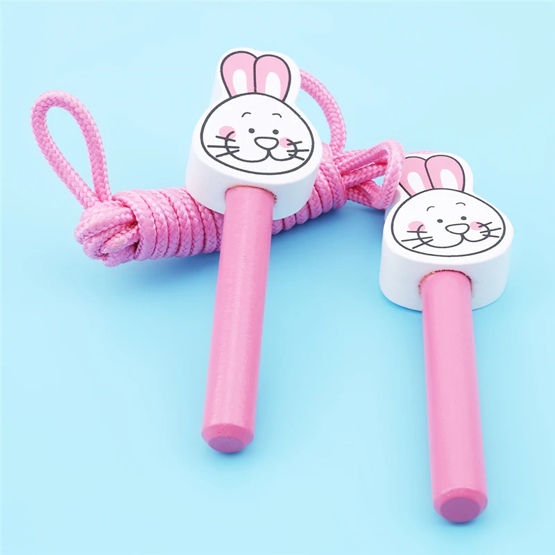 2 м животные деревянная ручка прыжки Скакалка Фитнес упражнения спортивное