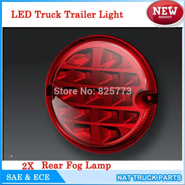 2 шт. 12В/24В 95 мм круглый светодиодный автомобильный противотуманный фонарь для