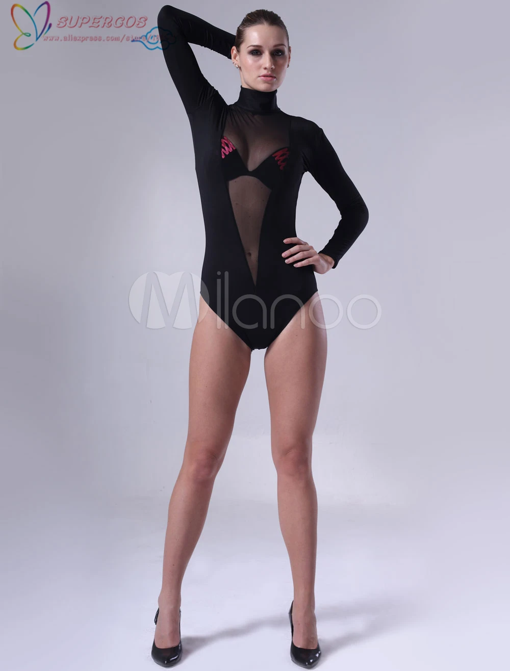 

High Quality Halloween Carnival Party Black Catsuit Zentai Suit For Women