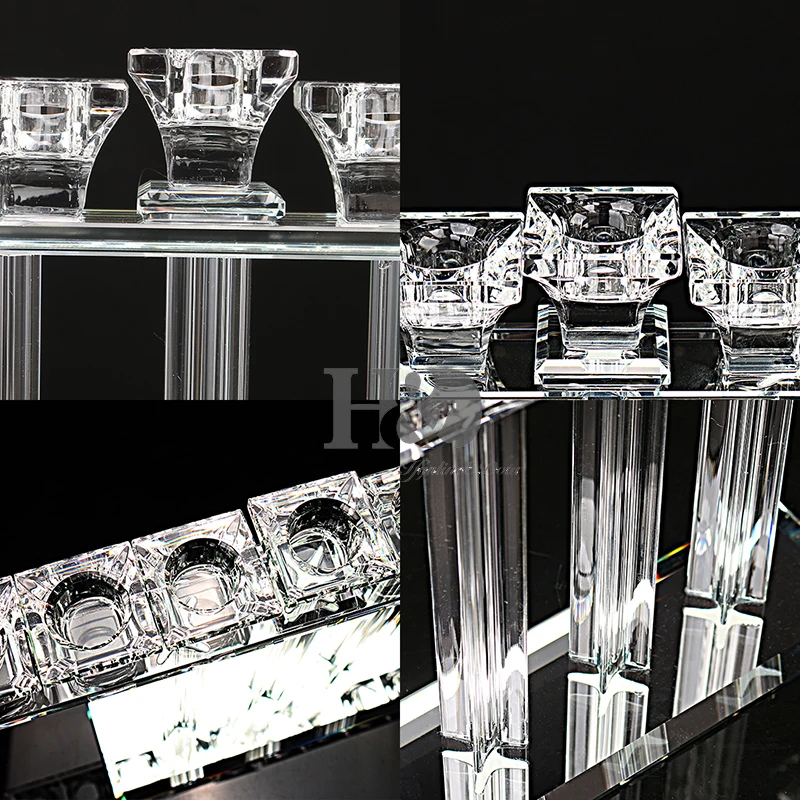 H & D Crystal Hanukkah Menorah/9 Light Candeabra хрустальные подсвечники для дома Свадебные
