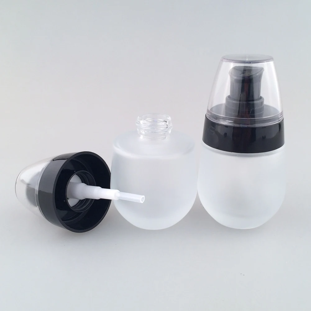 Прозрачные стеклянные пустые бутылки многоразовый дорожный пресс насос