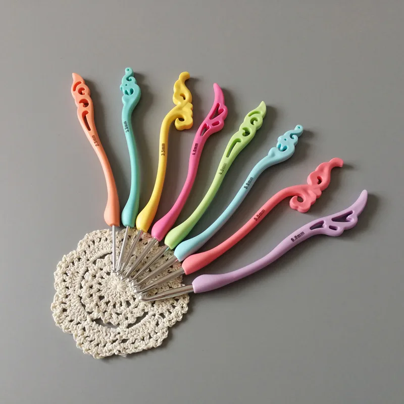 8 размеров/набор Алюминиевые крючки для вязания|crochet hooks knitting needles|knitting needlessoft crochet |