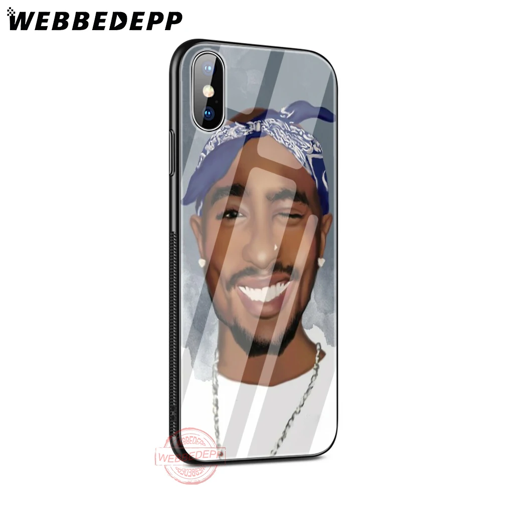 WEBBEDEPP 2pac Tupac And Biggie Tempered Glass Phone Case for Apple iPhone XS Max XR X 8 7 6S Plus 5S SE | Мобильные телефоны и
