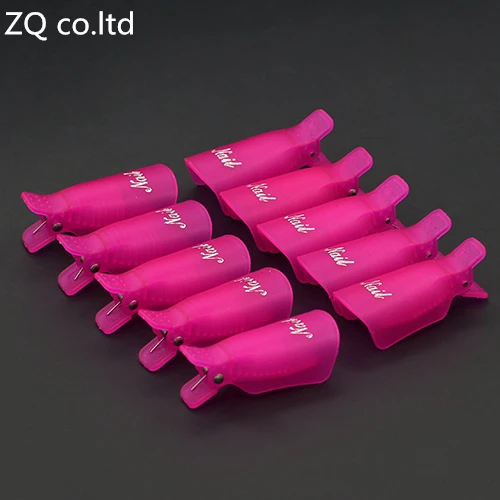 10 Шт. Хорошее Качество Пластика Акриловых Ногтей Soak Off Клип Cap УФ-Гель Для Снятия