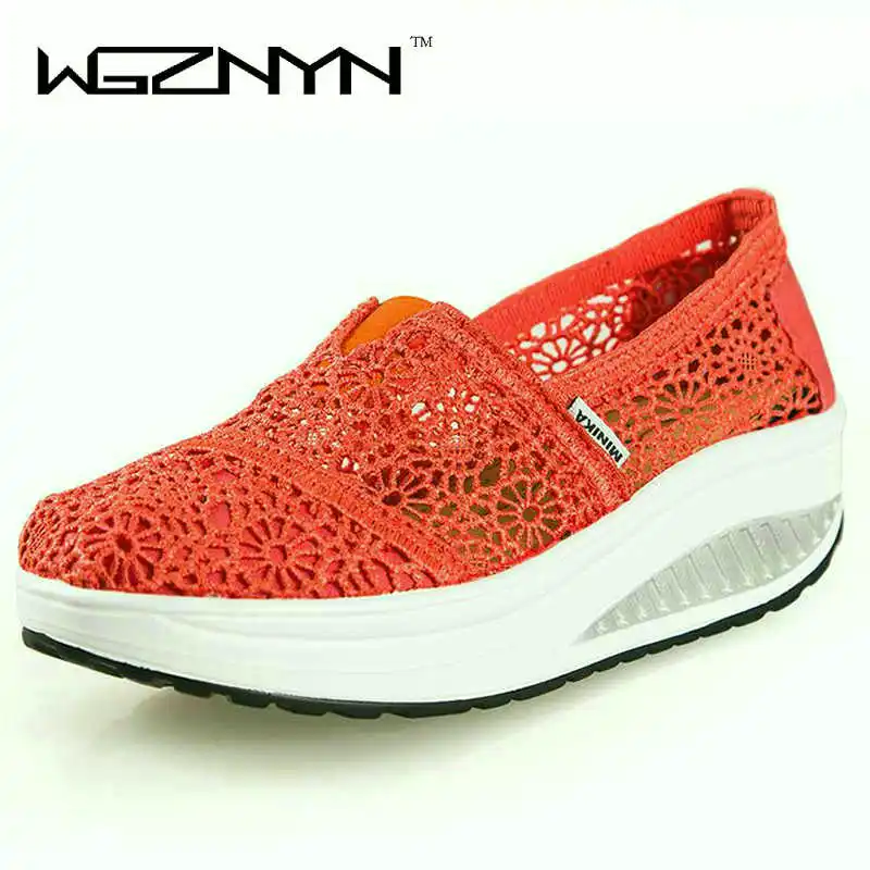 Лидер продаж летняя женская повседневная обувь дышащие мягкие женские туфли