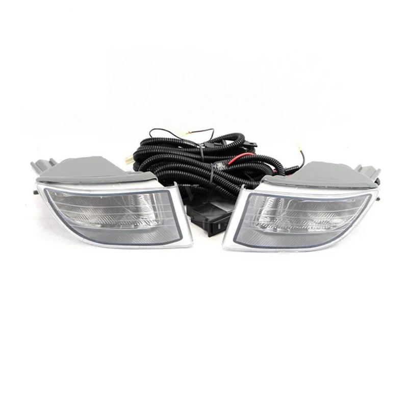 СВЕТОДИОДНЫЙ DRL Дневной светильник противотуманная фара в сборе для Toyota Land Cruiser Prado 2003-2009, 12-тивольтная галогенная лампа для задних фар переднего бампера светильник