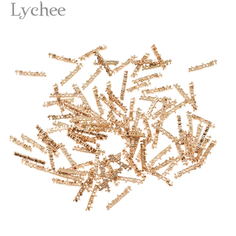 Lychee Life 100 шт. этикетки из сплава ручной работы золотые серебристые бронзовые