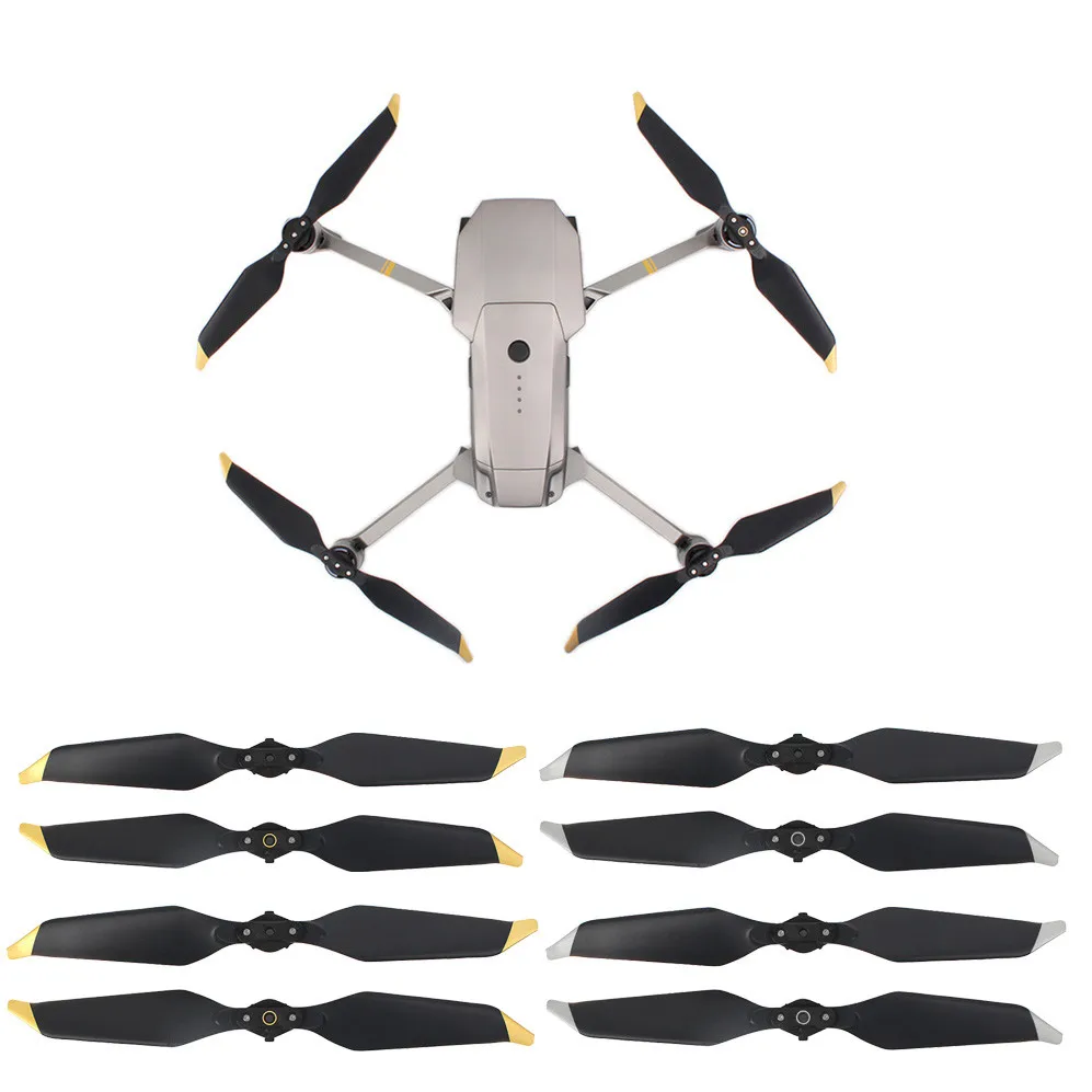 HIPERDEAL 2 пары DJI Mavic Pro Platinum 8331 малошумные быстросъемные пропеллеры золотые и серебряные для DJI Mavic Pro# M