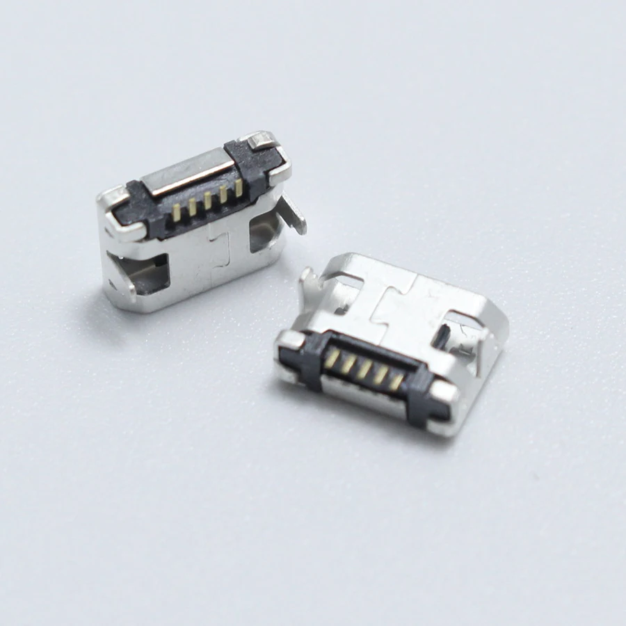 10 шт. микро USB 5pin без боковой гнездовой розетки плоский рот 2 ножки Джек для