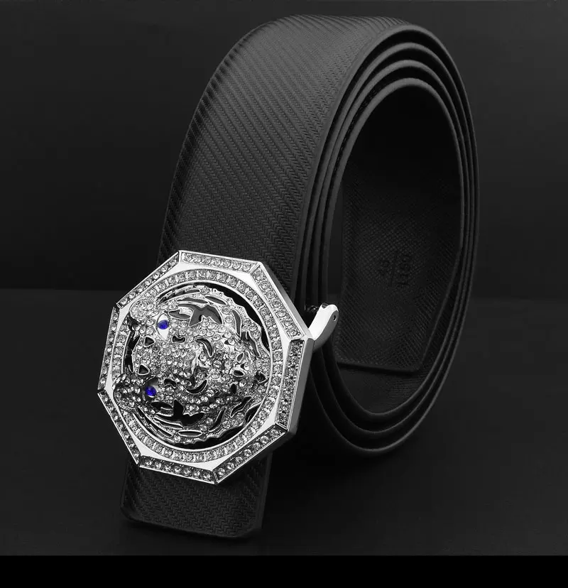 Тигр золотой пряжкой высокого качества Роскошный бренд ceinture homme Повседневный ремень для мужчин из натуральной кожи поясной ремень широкий пояс