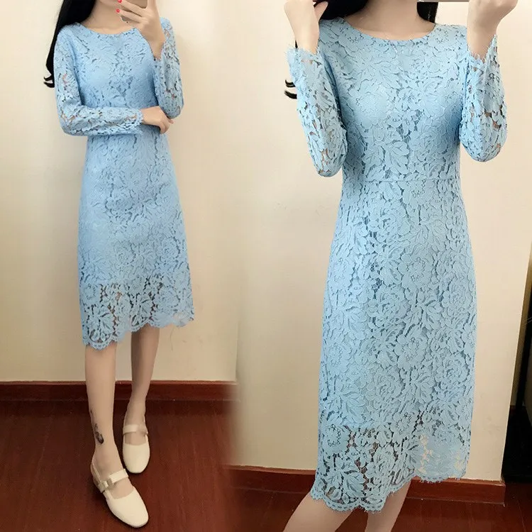 Женское вечернее платье с круглым вырезом элегантное облегающее длинными