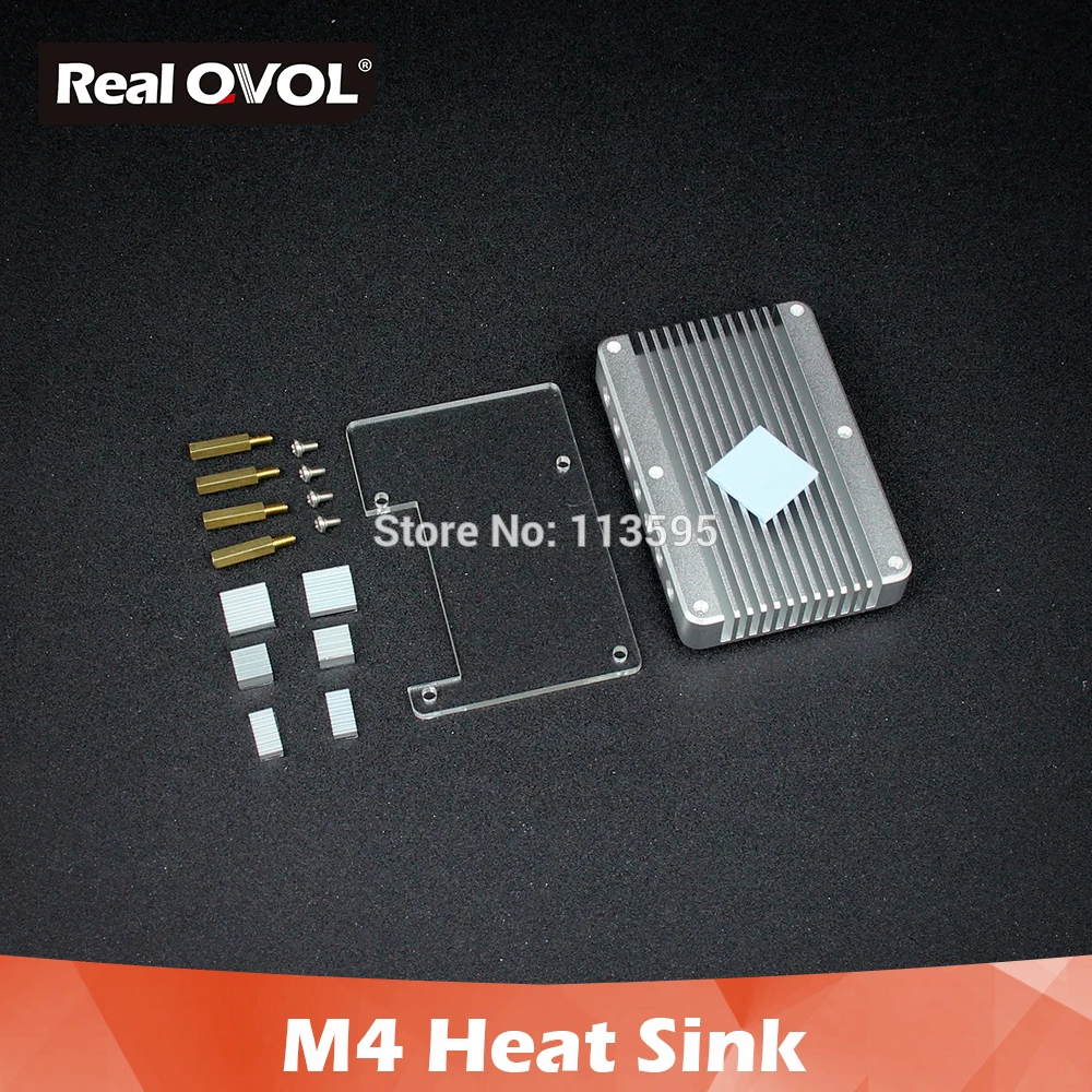 RealQvol NanoPi M4 теплоотвод чистый алюминиевый радиатор анодирование