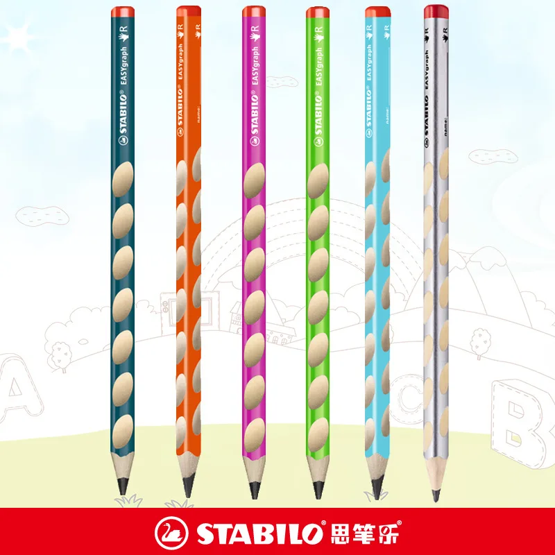 1 шт. Stabilo easygraphe карандаши HB для правшей идеальная ручка для детей stabilo Ручка 322 зрачки толстый вал деревянные грифельные карандаши