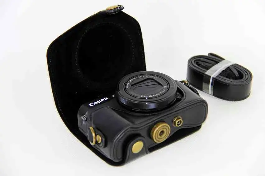 Чехол из искусственной кожи для камеры, чехол для Canon powershot G7XII G7X II G7X Mark II с плечевым ремнем, 4 цвета на выбор