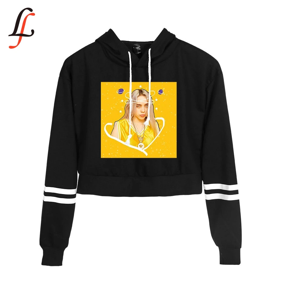 Billie Eilish новая Талия кепки сексуальные толстовки модный тренд укороченный топ Женская толстовка с принтом сексуальная горячая K поп одежда
