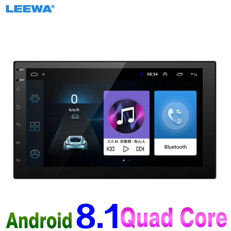 Автомобильный медиаплеер LEEWA ультратонкий 7 дюймов Android 8 1 с GPS Navi Радио для