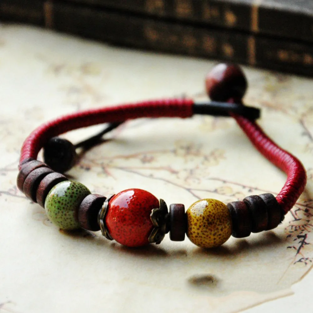 Винтажные керамические браслеты из бисера ручной работы женские Простые Модные