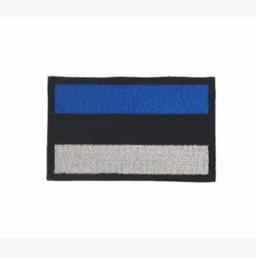 Estonia Flag 8 см x 5 см Европейский флаг Украина ЕС Чешский Ирландии Хорватия Шотландии России патчи 3D Флаг патч для куртка жан Одежда патчи - Цвет: Estonia Flag