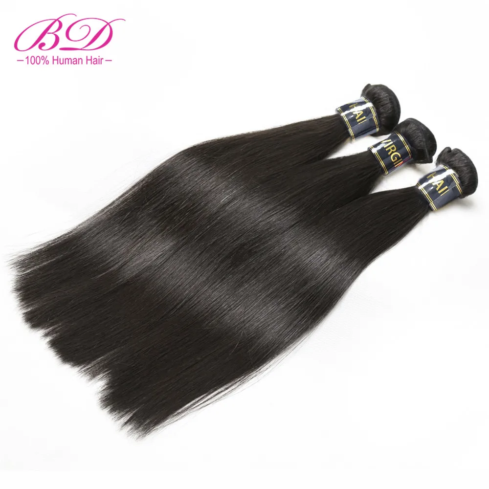 BD HAIR необработанные бразильские натуральные волосы прямые человеческие пряди 1