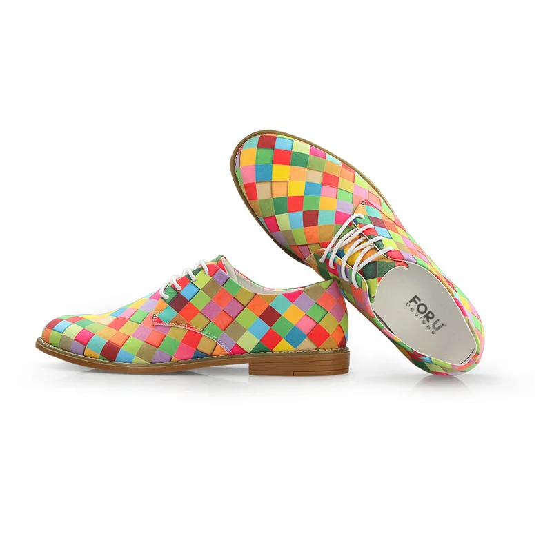 WHEREISART/винтажные мужские повседневные кожаные туфли с принтом в виде газет