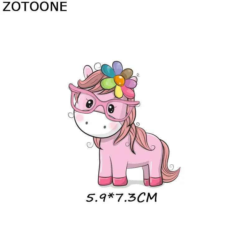 ZOTOONE Симпатичные нашивки в виде животных комплект для переноса утюгом форме