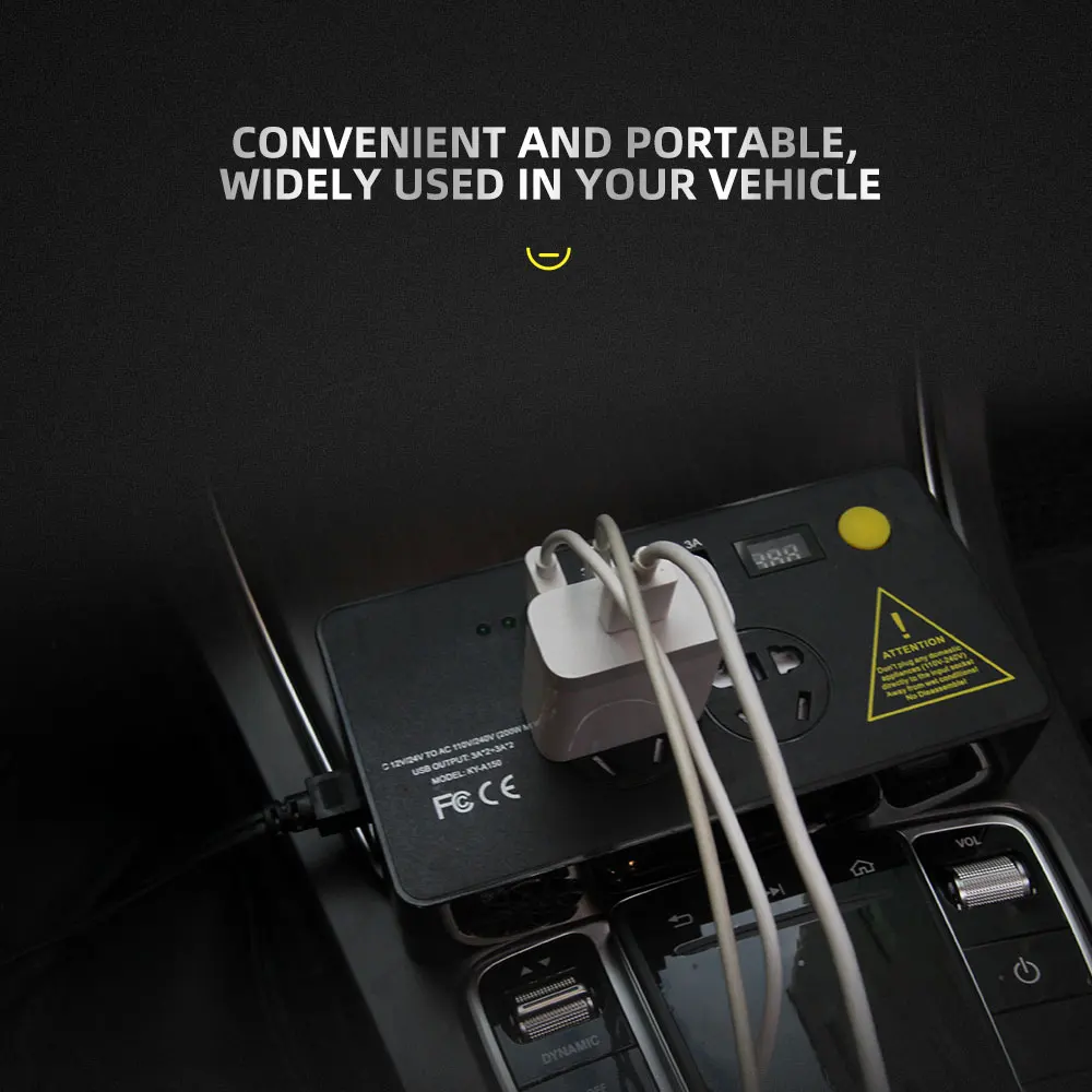 Автомобильный инвертор 200 Вт автомобильный постоянного тока 12 В в переменный ток