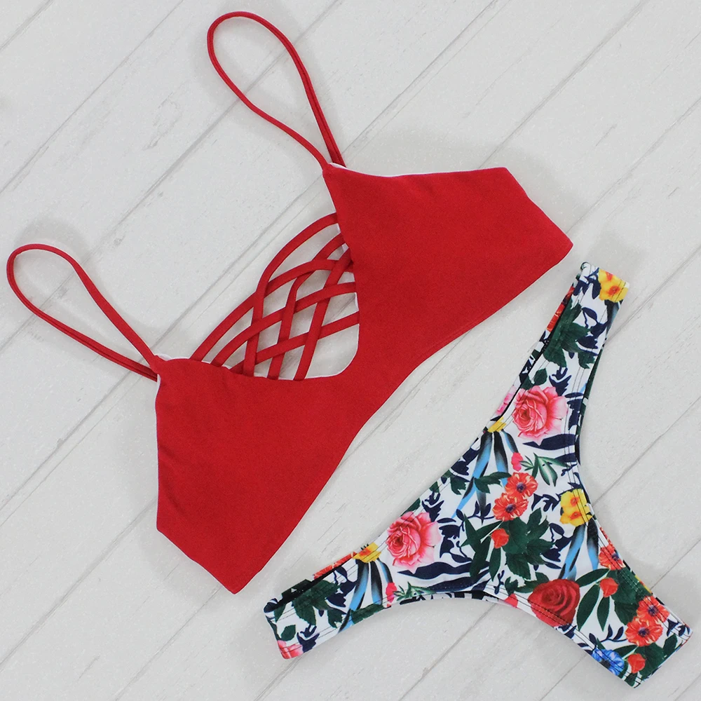 Купальник женский бандажный бикини с пуш-апом | Женская одежда