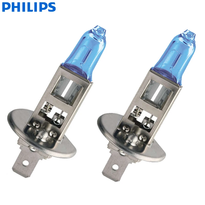 Philips Diamond Vision H1 H4 H7 H8 H11 9005 9006 HB3 HB4 12V DV 5000K холодный белый светильник, автомобильный галогенный головной светильник, противотуманная фара(двойной