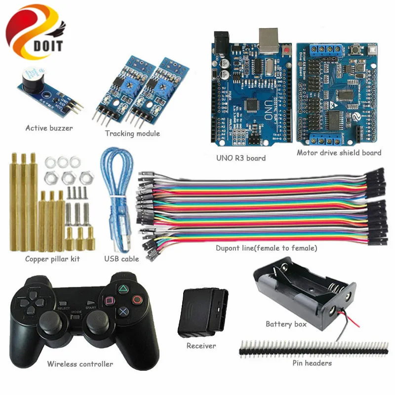 Стартовый Комплект UNO для проекта Arduino с контроллером PS2 платой щитка привода