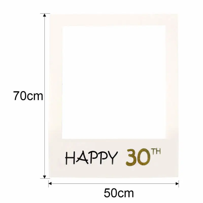 1pcs Paper Frame JOY-ENLIFE 1 комплект мужские и женские Стиль 30th на день рождения реквизит для фотосессии смешные усы 30 годовщина украшения для вечеринки, дня рождения поставки - Цвет: 1pcs Paper Frame
