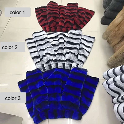 customize color Шуба натуральный мех Шиншилла теплая меховая пальто с мехом натуральный кролика рекс с большим воротником бобёр шуба - Цвет: customize color