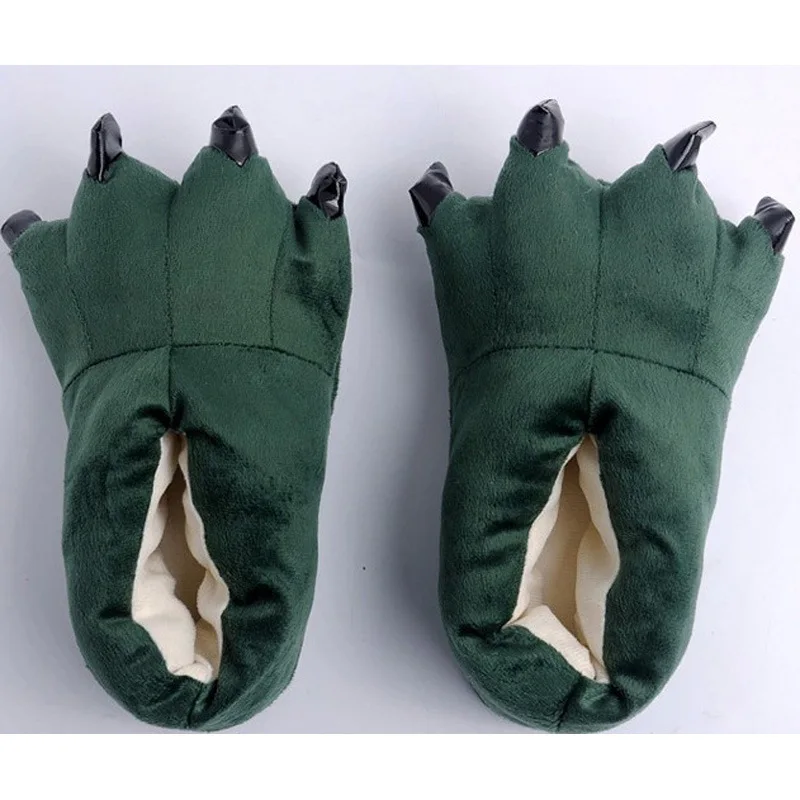 Halloween Winter Warm Soft indoor floor Slippers Women Men Children Shoes Paw Funny Animal Claw Plush Cosplay Costume Props |