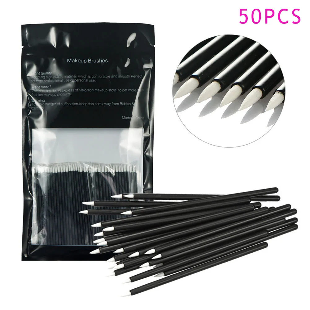 Кисти Одноразовые с пластиковой ручкой для макияжа 50 шт./компл.|makeup brushes cosmetics