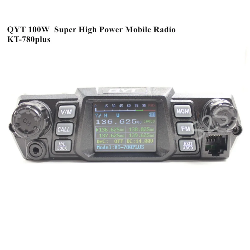 100 ватт супер высокая мощность QYT KT-780 плюс VHF136-174mhz радио автомобиля/мобильный трансивер KT780 200 каналов дальней связи