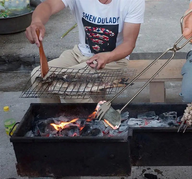 Новые удобные инструменты для барбекю из нержавеющей стали, ножницы типа гриль, аксессуары для барбекю, портативные щипцы, гаджет для использования на открытом воздухе