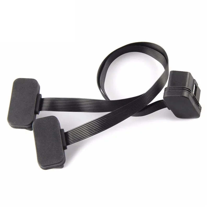 ODB OBD2 кабель 16 Pin 1 штырьковый к 2 гнездовой OBD II разъем Диагностика расширения