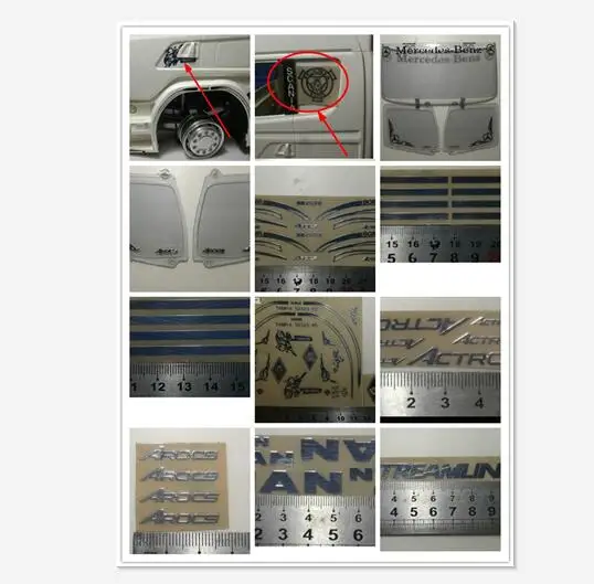 Наклейки для окон/кузова/логотипа этикетки 1/14 р/у Тамия сами тракторов дамп