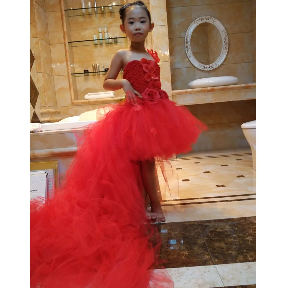 Платье принцессы с цветочным узором для девочек свадебных торжеств Карнавальные