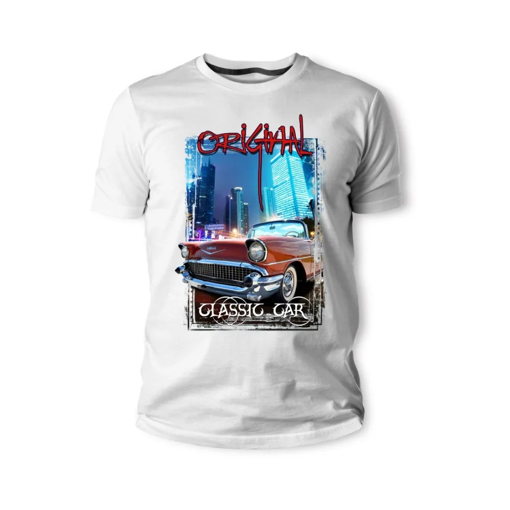 Американская Классическая футболка с принтом мышечной машинки марокканская