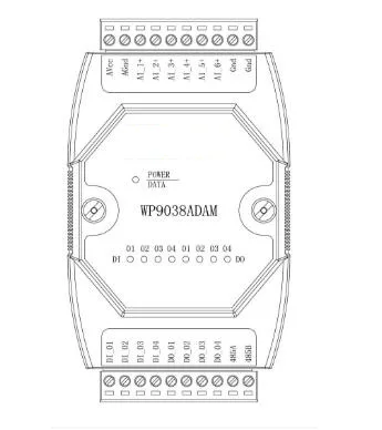 6AI/4DI/4DO 0 20MA/4 20MA вход/цифровой входной и выходной модуль/RS485 MODBUS RTU связь