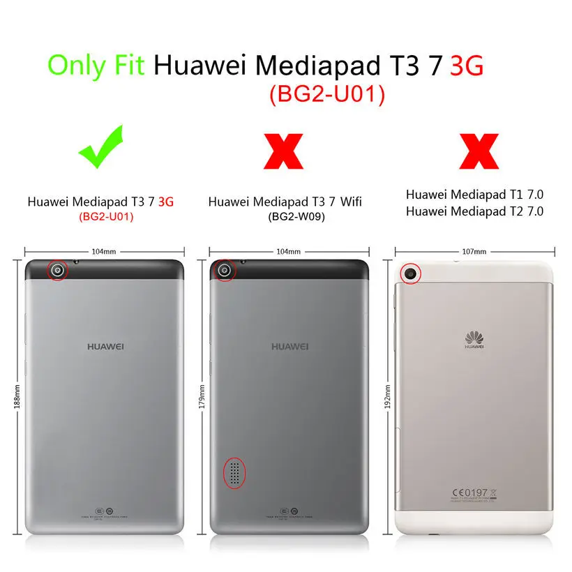 Чехол для Huawei MediaPad T3 7 0 дюйма 3G искусственная кожа защитный чехол|Чехлы планшетов