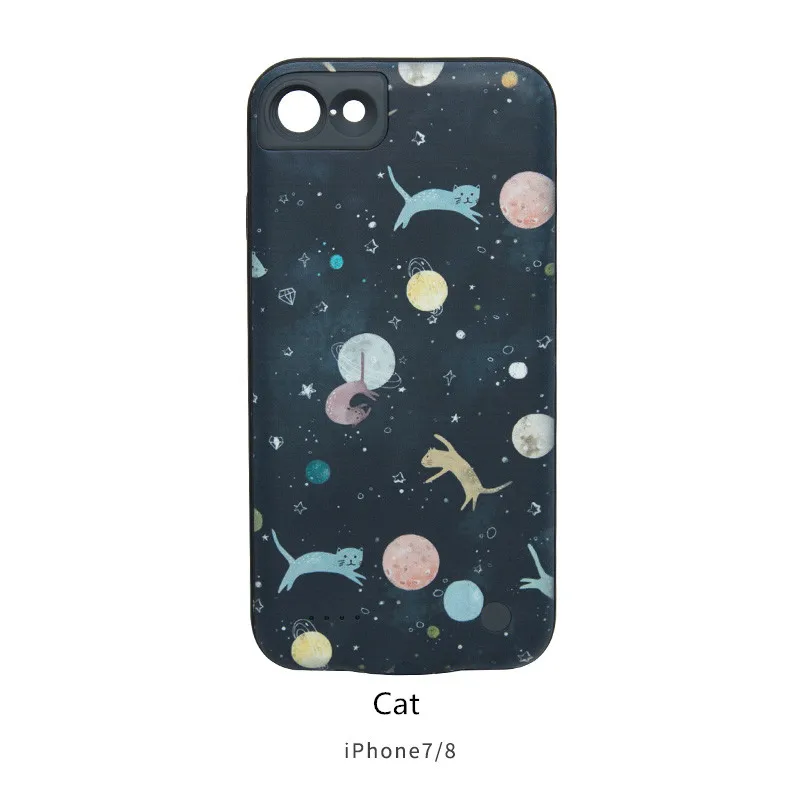 Cat-i78 Maoxin батарея чехол для iPhone 7 8 7P 8P зарядный чехол Powerbank 2500 мАч Беспроводное зарядное устройство iPhone 7 - Цвет: Cat-i78
