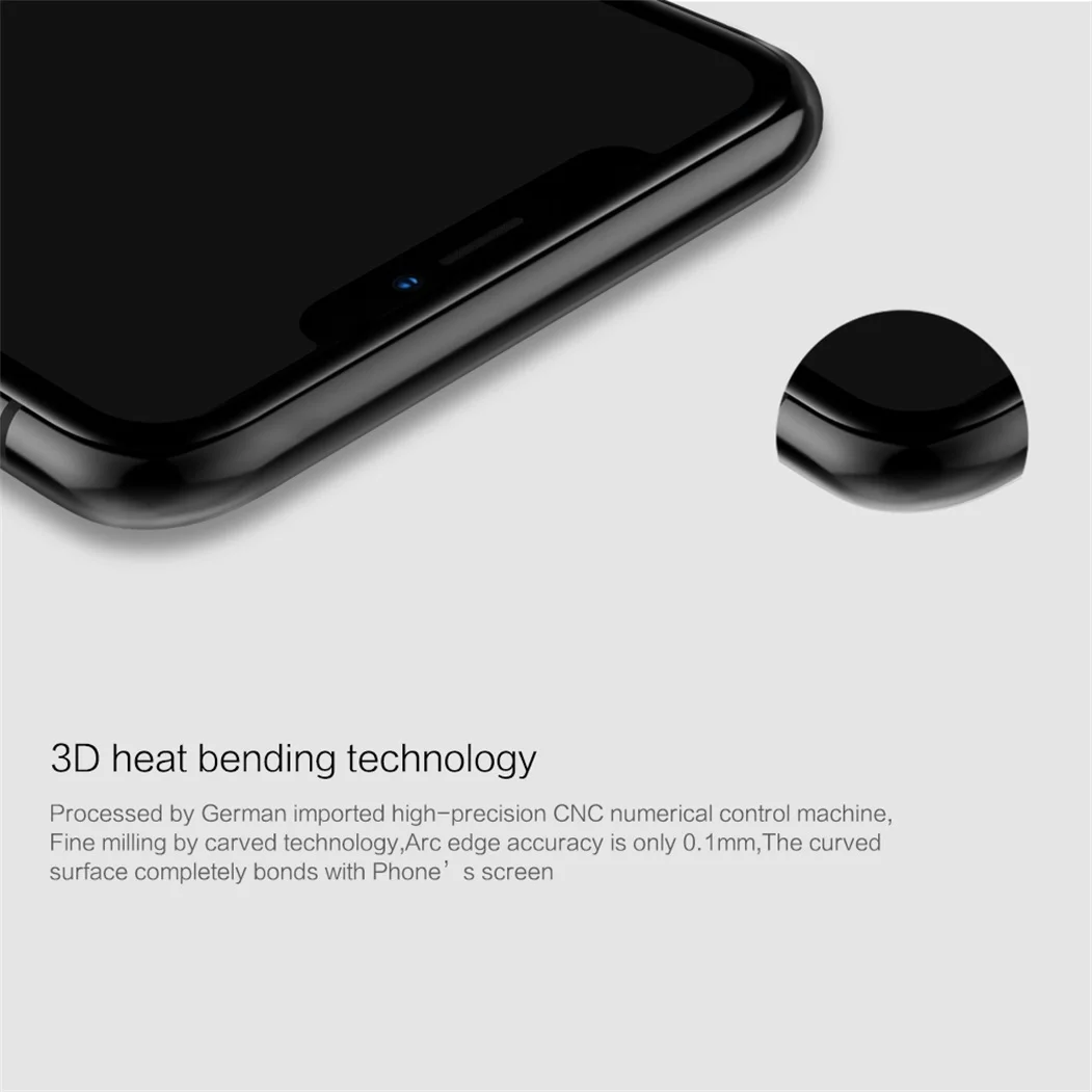 Для iPhone XR XS Max макс. закаленное стекло полное покрытие Nillkin 3D CP + Защитная пленка