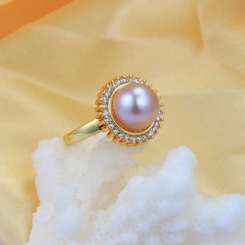 HENGSHENG 2019 Classic Royal Natural Pearl Ring Fashion Flexible Engagement Wedding Jewelry For Women Charms 10-10.5MM | Украшения и