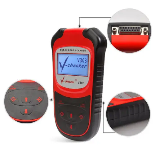 V checker V303 EOBD OBD2 сканер неисправности двигателя автомобиля|Детали и аксессуары для