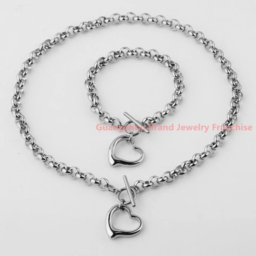 Блестящие Женские Ювелирные наборы серебряного цвета из нержавеющей стали 8 мм